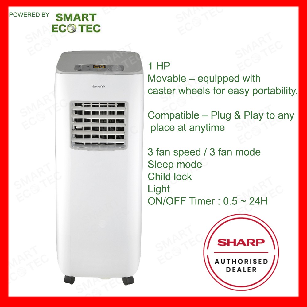 Sharp 1.0HP R32 Portable Air Conditioner CVH10YD Shopee Malaysia