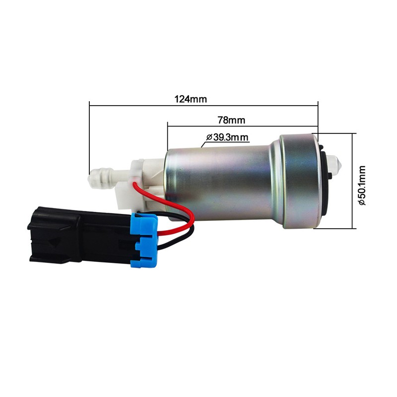 In-Tank Design with Install Kits E85 Ethanol Compatible Universal Fits Racing Tuning Replacement for F90000267 F90000274 F90000285 TIA485-2 HiSport 450LPH High Pressure Fuel Pump 