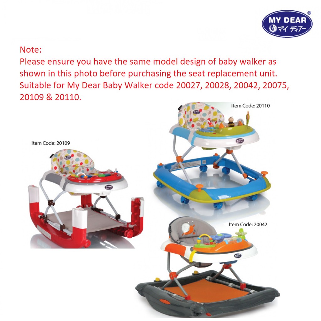 My Dear Baby Walker Seat Replacement Shopee Malaysia