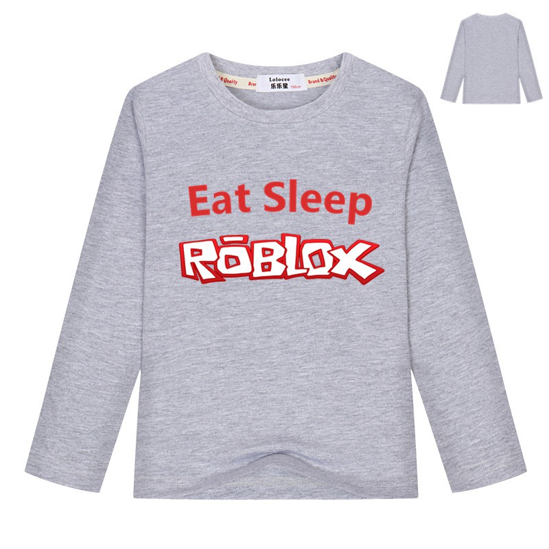 Boys Cotton Clothes Funny Eat Sleep Roblox Logo T Shirt Long Sleeve Basic Tee - eat sleep roblox t shirt products t shirt mens tops