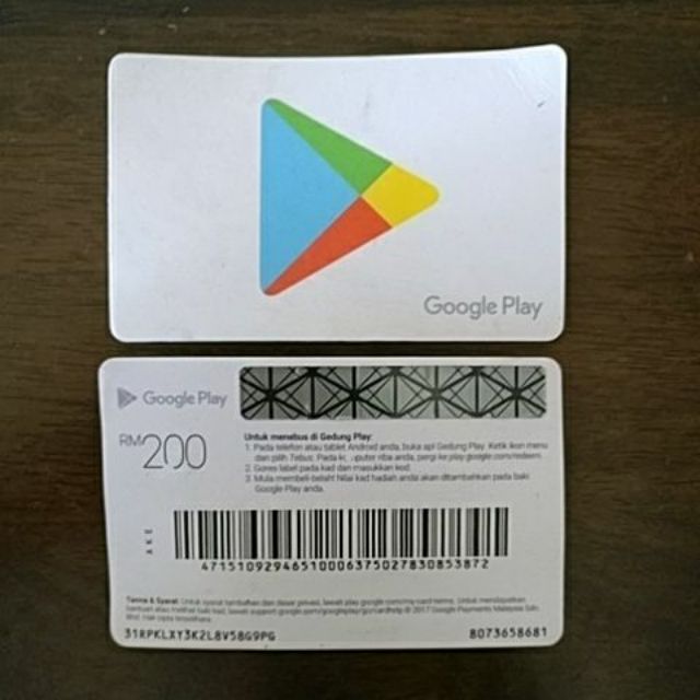 Google Play Gift Card Valued Rm 100 0 Shopee Malaysia