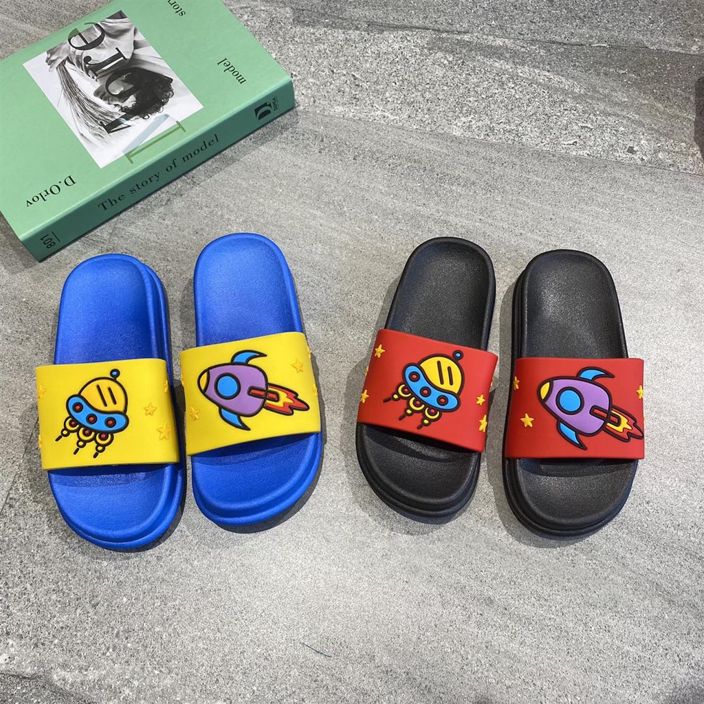 MANJA Kids Boys Spaceship Rocket Slipper Casual Wear Sandal Selipar ...