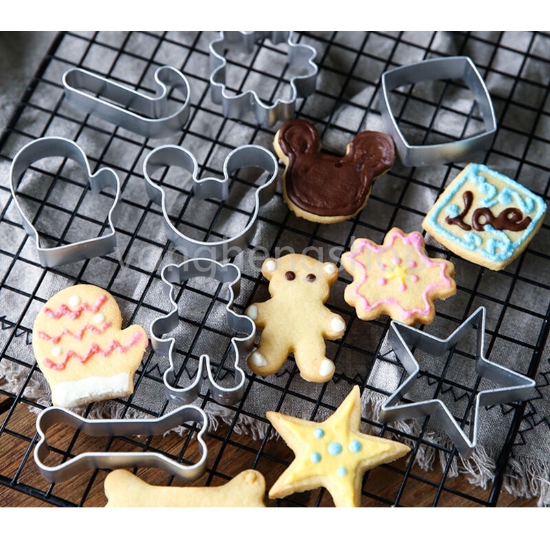 Cute Metal Aluminum Cake Biscuit Mold Cookie Cutter DIY Baking Pastry Tool Kitchen Bakeware Multiple Shapes