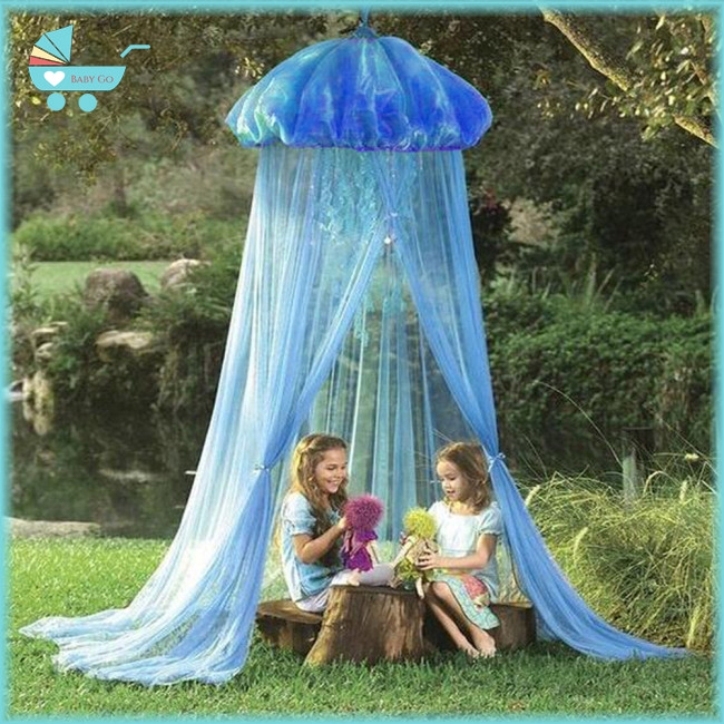 Kids Baby Princess Room Bed Jellyfish Shape Curtain Canopy Summer Mosquito Net Kids Room Decor Cute