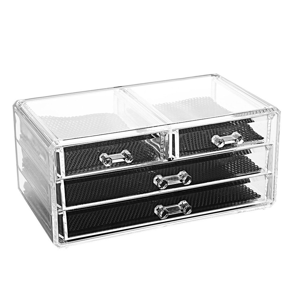 Acrylic 4 Drawers Cosmetic Makeup Organizer Storage Box Case