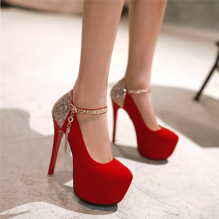 womens red heels