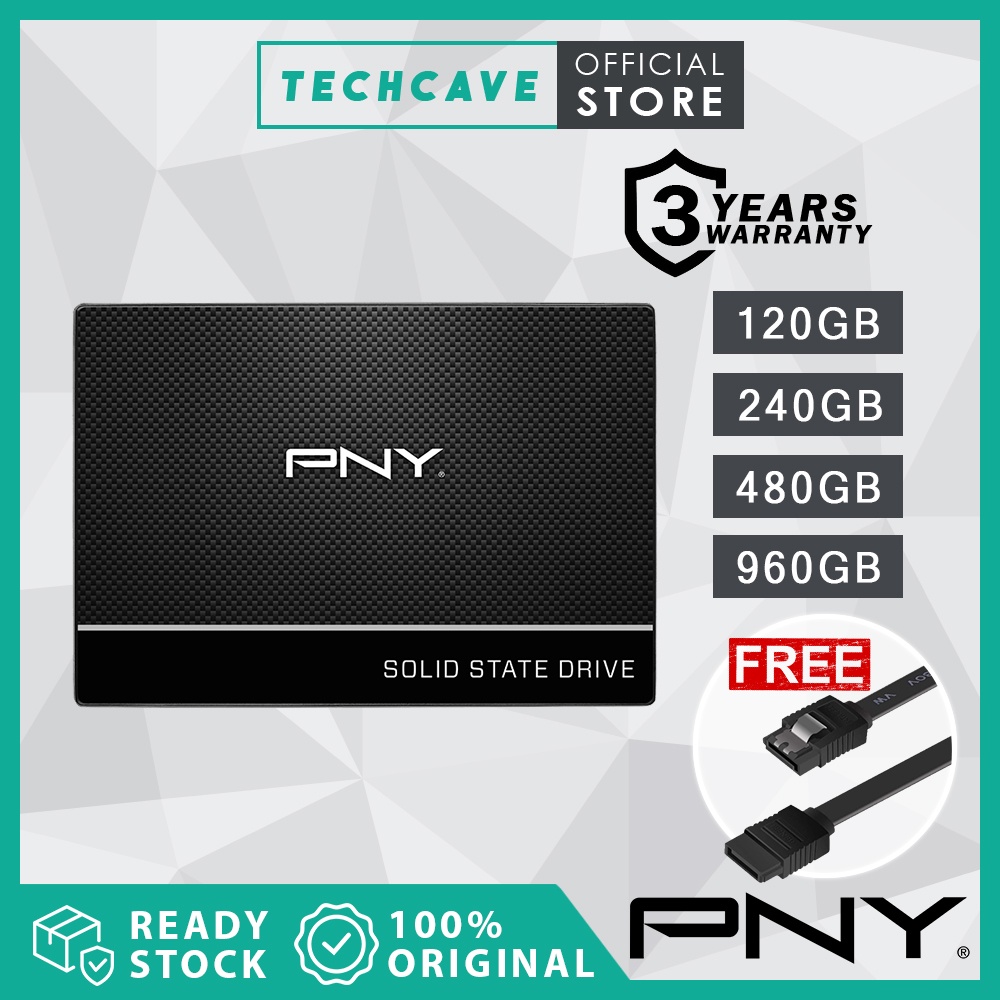 (Ready stock) PNY CS900 SSD 120GB / 240GB / 480GB / 960GB 2.5" SATA III