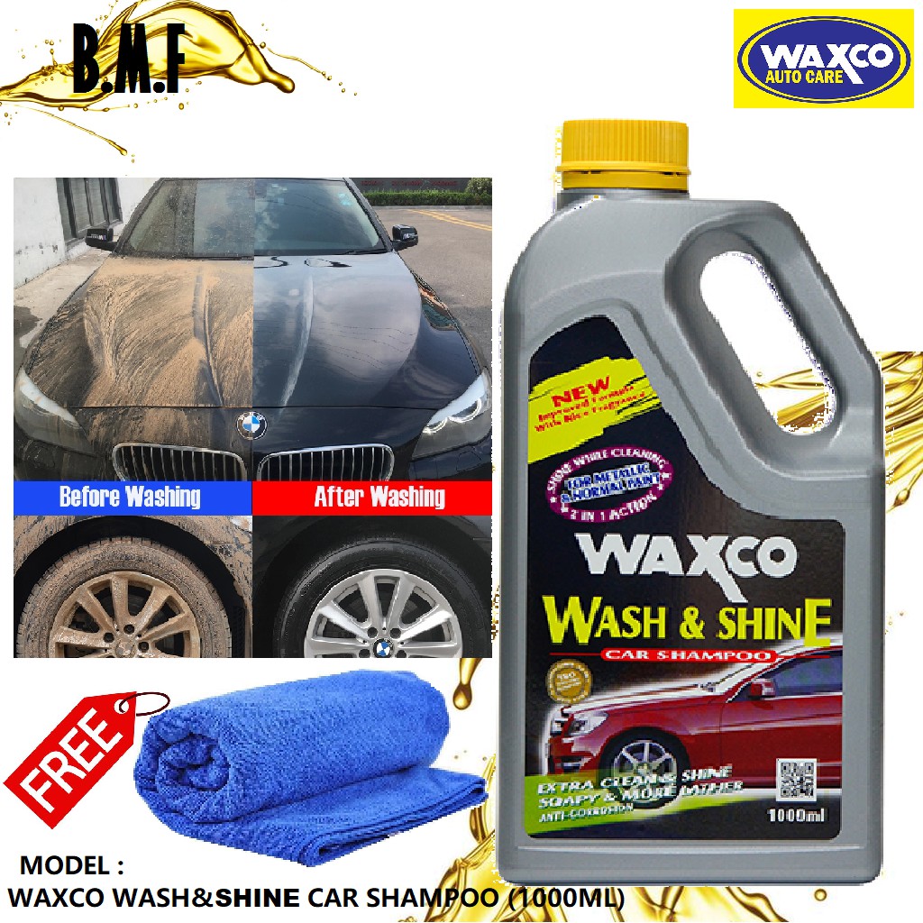 100% ori WAXCO Wash & Shine Car Shampoo 1000ml | Shopee Malaysia