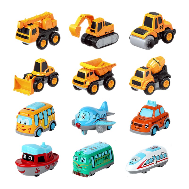 Children's urban engineering return force alloy car cartoon car model boy  toy | Shopee Malaysia