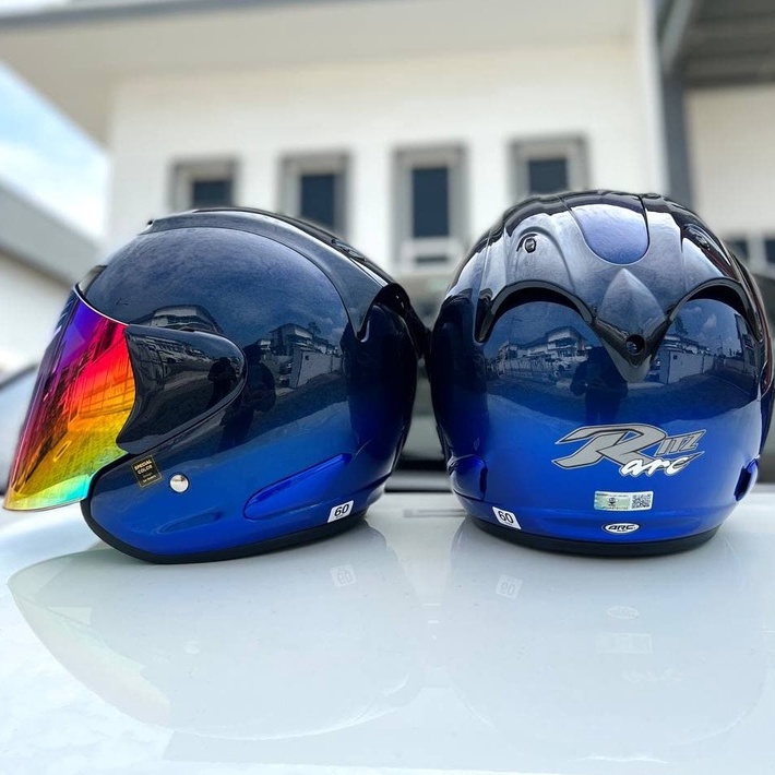 Original Helmet ARC Ritz Two Tone Special Color Blue 2 tones warna ...