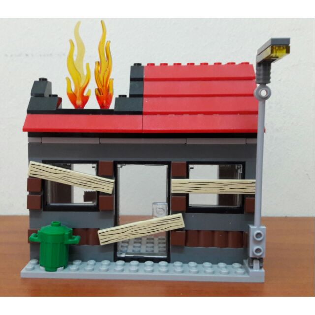 lego house on fire