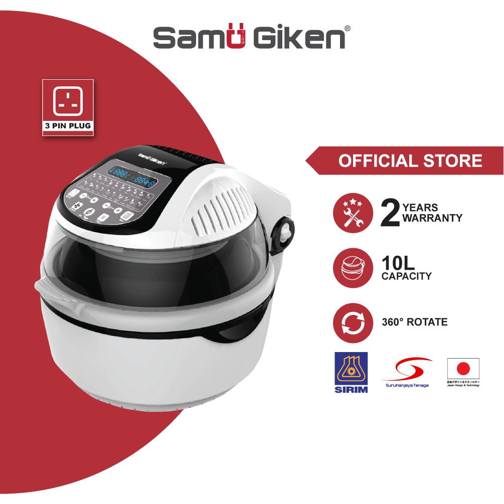 Samu Giken Digital Turbo Air Fryer - 20 Functions + 9 Accessories With PWP (1400W/10L)
