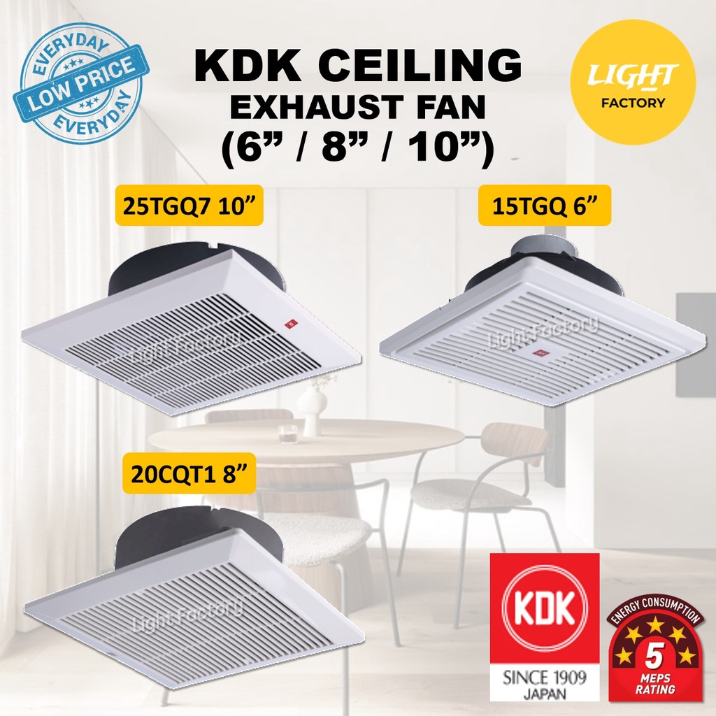 Kdk Ceiling Exhaust Fan 8 Shelly Lighting