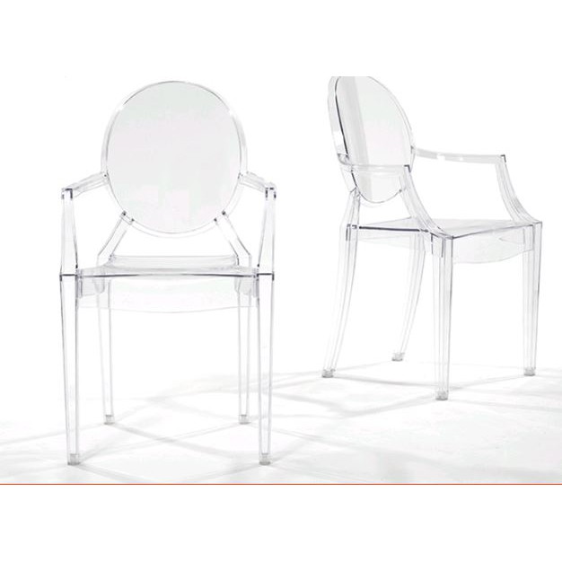 Ghost Chair Transparent Chair With Arm Rest Shopee Malaysia