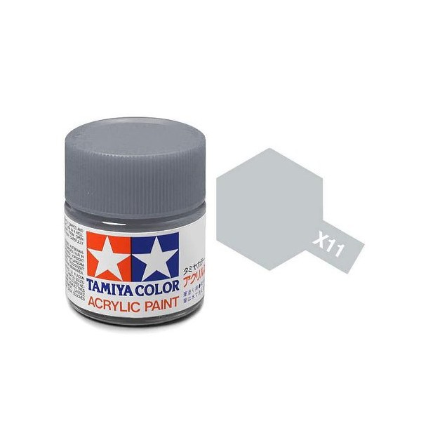 Tamiya Color Acrylic Paint X-11 (Chrome Silver) (23ml) | Shopee Malaysia