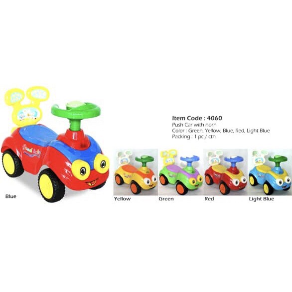 SWEET KIDS PUSH CAR WITH HORN (Kereta kanak2 )