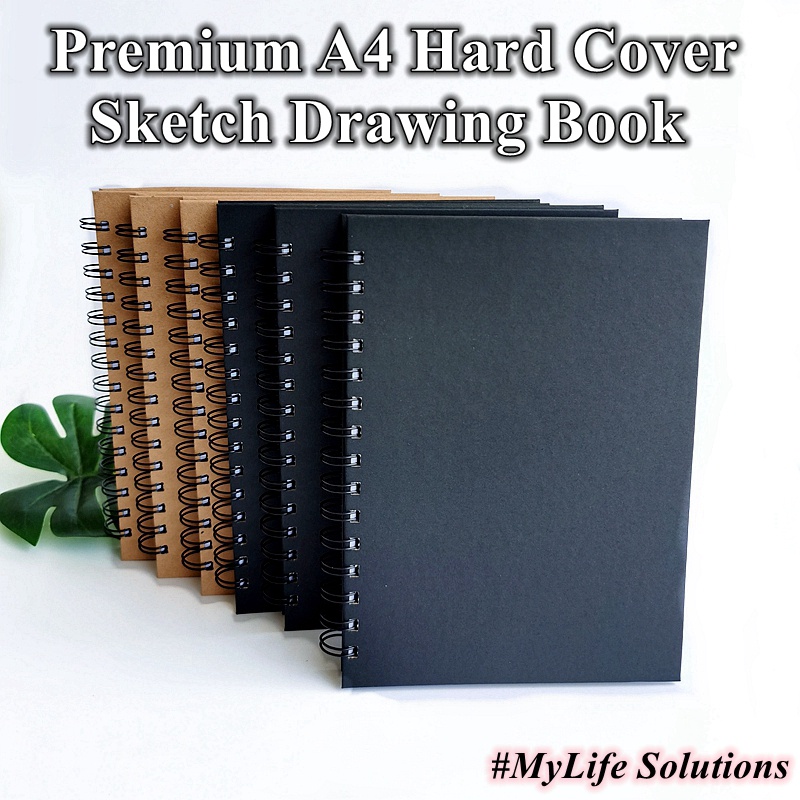 Premium A4 Hard Cover Sketch Drawing Book A4 Blank Notebook 100 Pages
