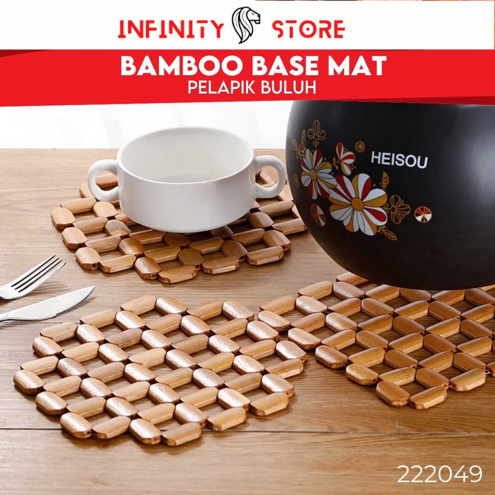 AntiSlip Kitchen Bamboo Pan Mat for Hot Pan Pelapik Dapur Periuk Panas