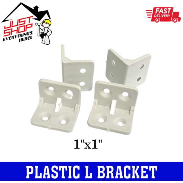 Plastic L Bracket 1"x1" White Color / Sesiku L Plastik Shopee Malaysia