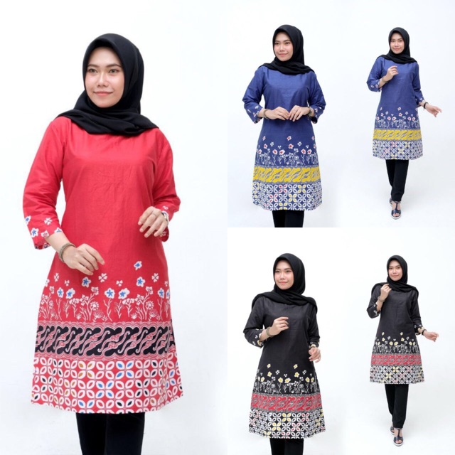 The Latest Women S Batik Shirt Models 2020 Long Sleeve Tunic Tops For Women Fat Jumbo Size Model Baju Batik Wanita Terbaru 2020 Atasan Lengan Panjang Tunik Wanita Gemuk Jumbo Size Shopee Malaysia