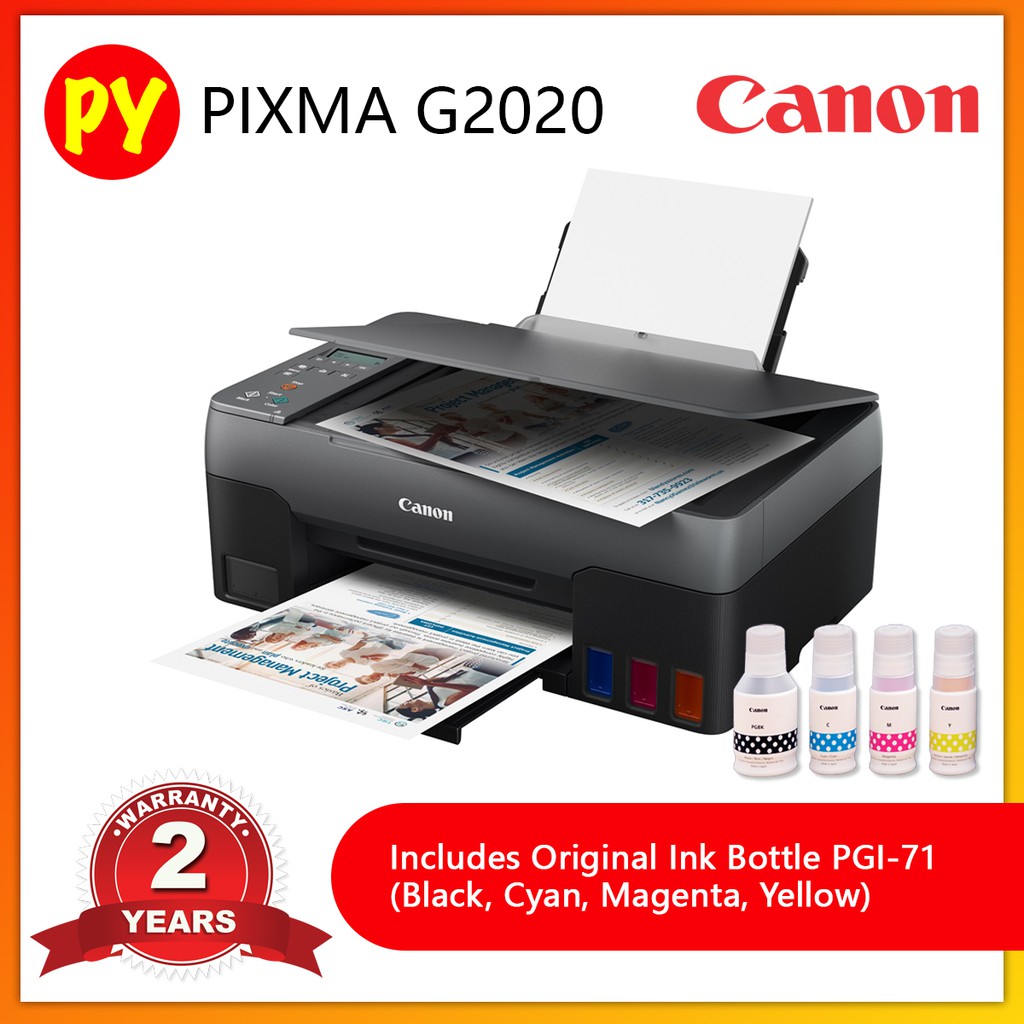 Canon PIXMA G2020 Bottle Ink Tank AIO (Print, Scan, Copy) with original