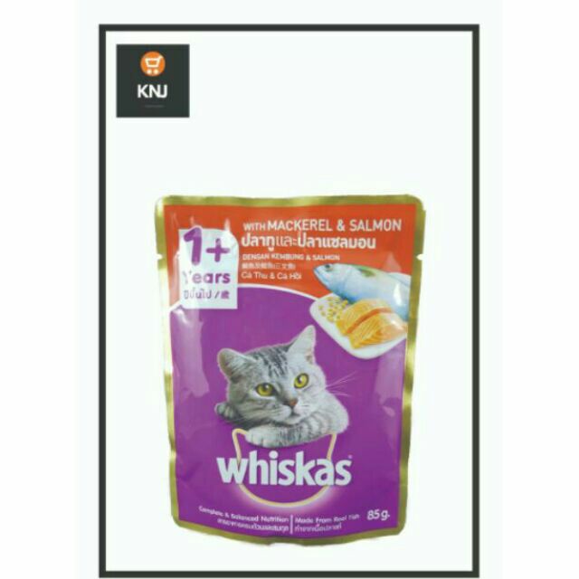 WHISKAS® Pouch / Cat Wet Food / Makanan Basah Kucing 85GM