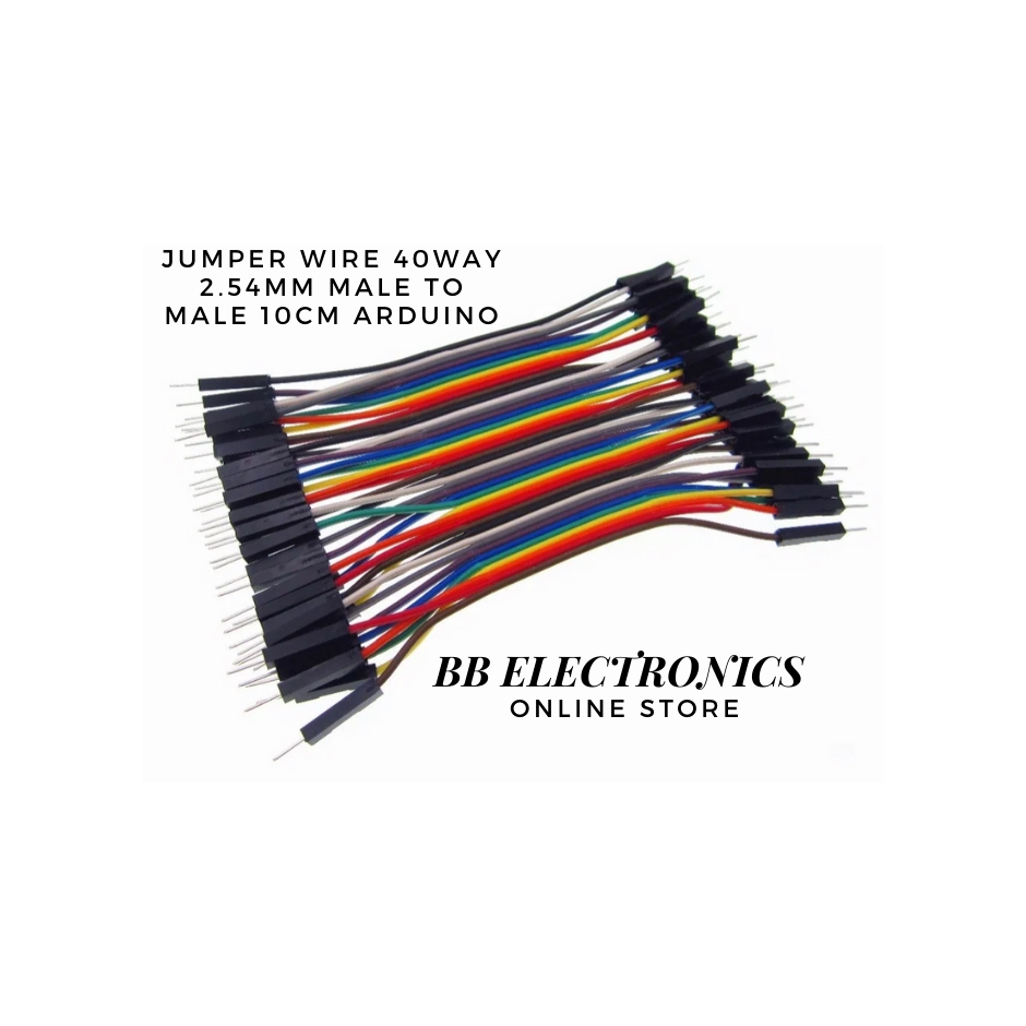 Jumper Wire 40way 2.54mm Male to male 10cm Arduino | Shopee Malaysia