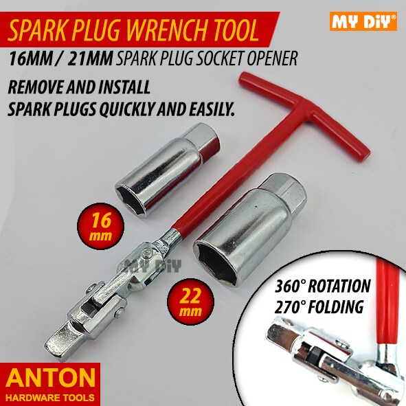 MYDIYHOMEDEPOT Spark Plug Wrench Tool 16mm 21mm Spark Plug Socket