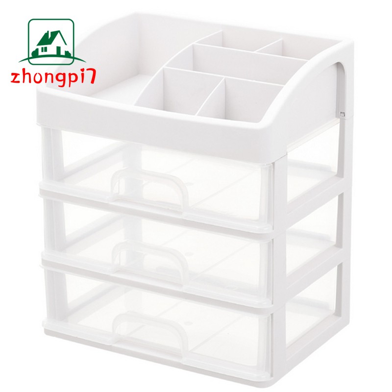 Ready Stock Transparent Makeup Jewelry Stationery Drawers Storage