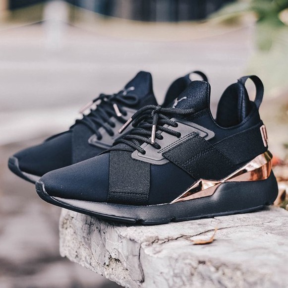 puma muse metal womens gold