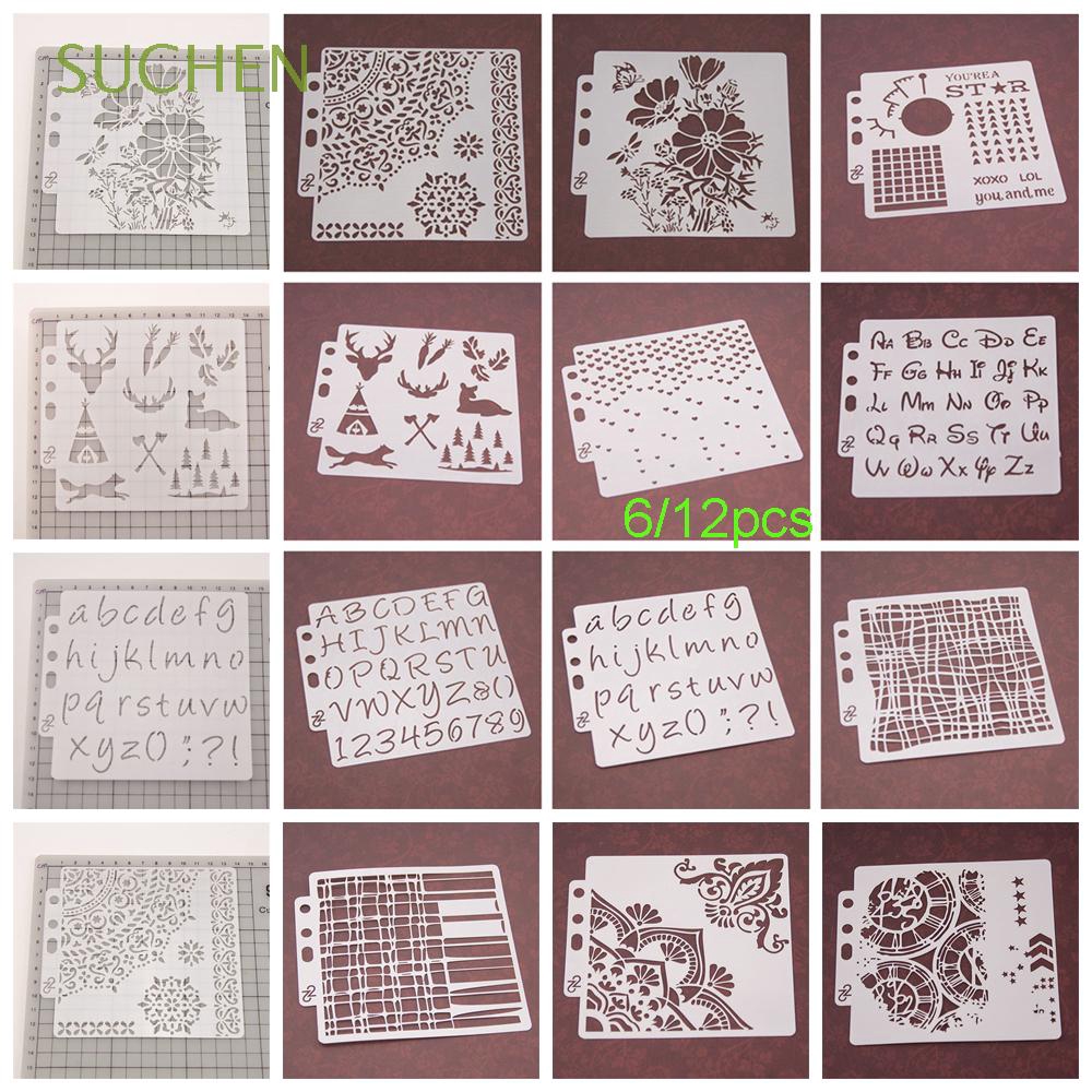 6 12pcs Paper Card Diy Craft Cartoon Stamp Album Decorative