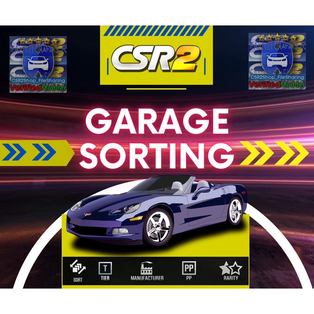 CSR2 GARAGE SORTING Cheats Shopee Malaysia