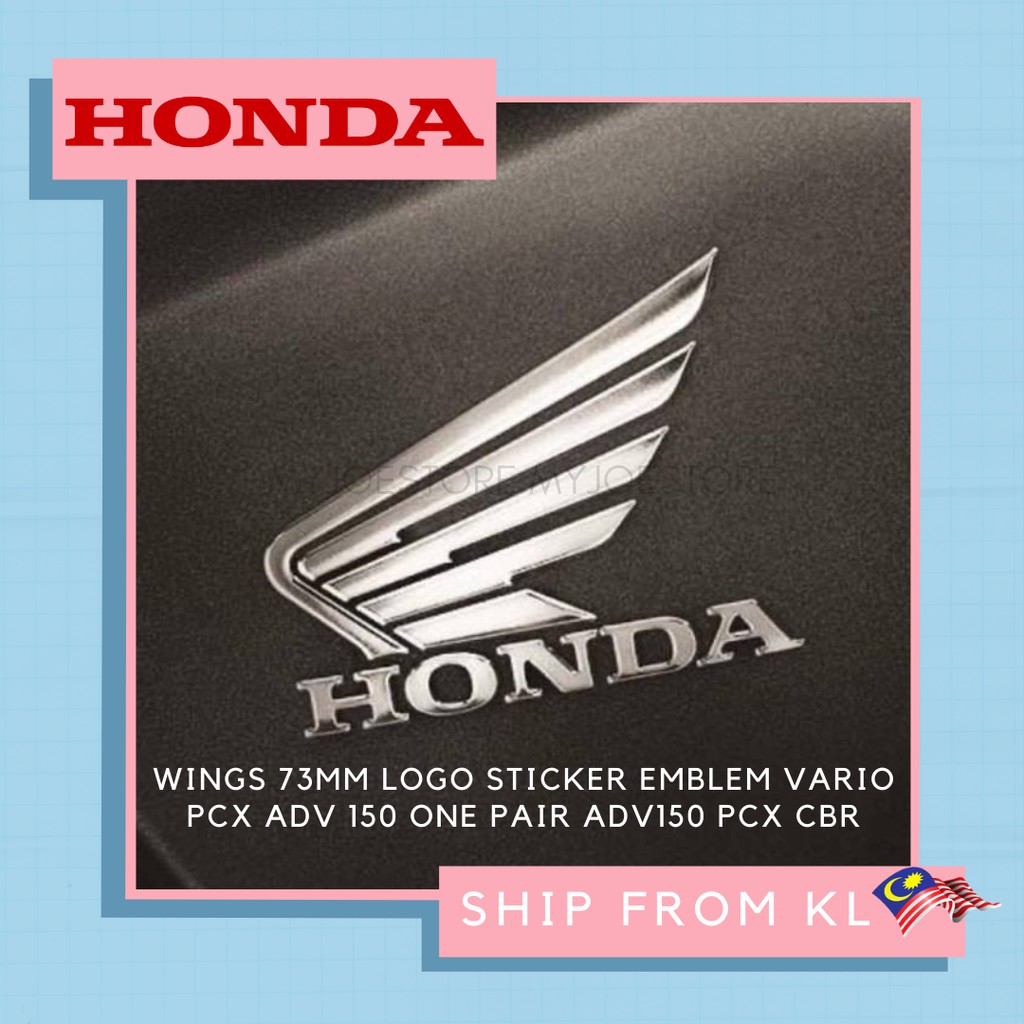 🇲🇾 Original Honda Wings 73mm Logo Sticker Emblem vario pcx adv 