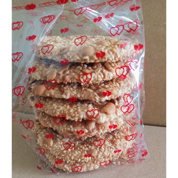 Penang White Black Sesame Peanut Round Shape Biscuits 8pcs Biskut Kacang Bijan Putih Hitam Bulat 槟城传统圆形黑白芝麻花生饼 Cookie