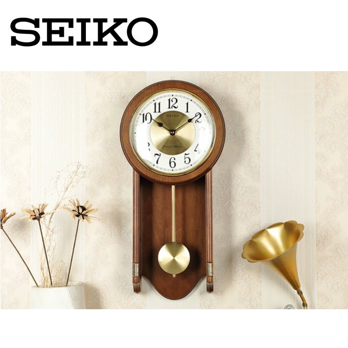 100% ORIGINAL SEIKO Dual Chimes Wooden Pendulum Wall Clock QXH073 (QXH073B)  [Jam Dinding Berbunyi] | Shopee Malaysia