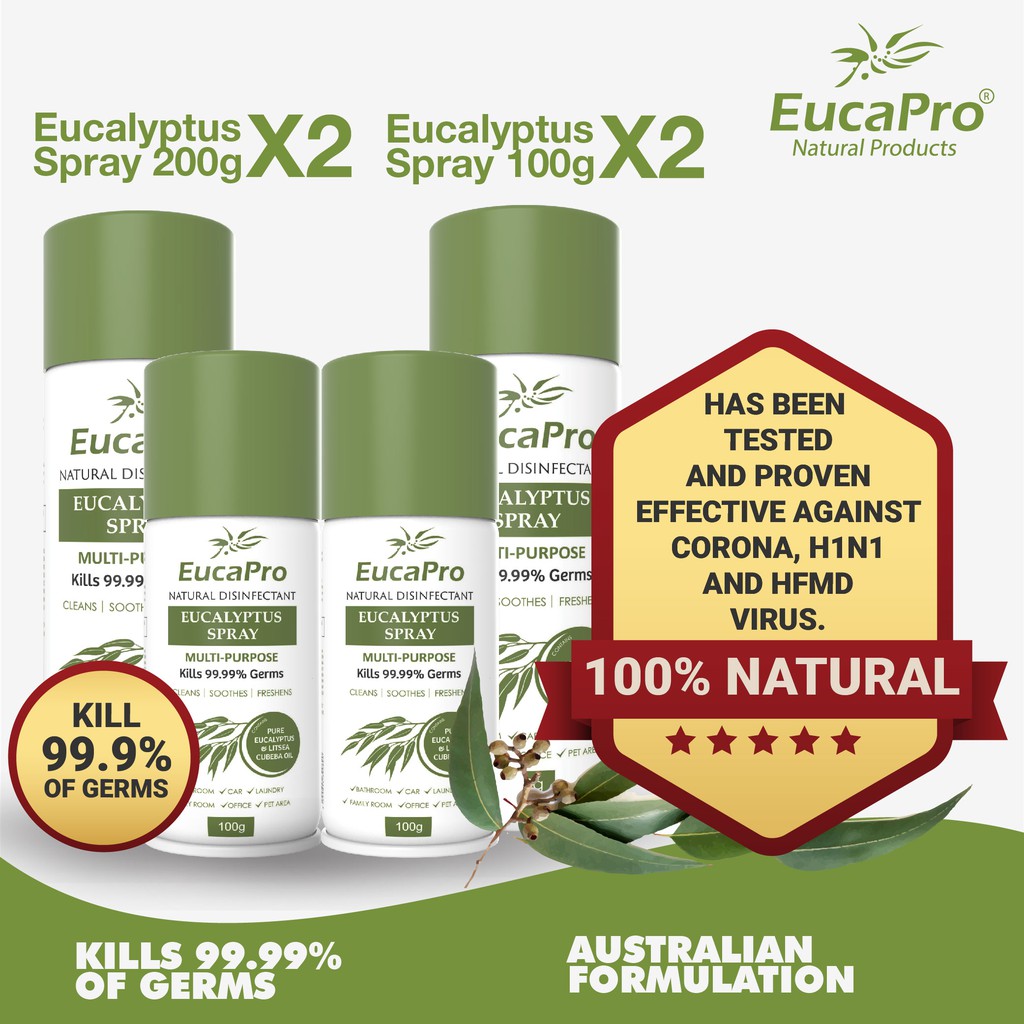 Eucapro Antibacterial Disinfectant Germicidal Eucalyptus Spray 200gm