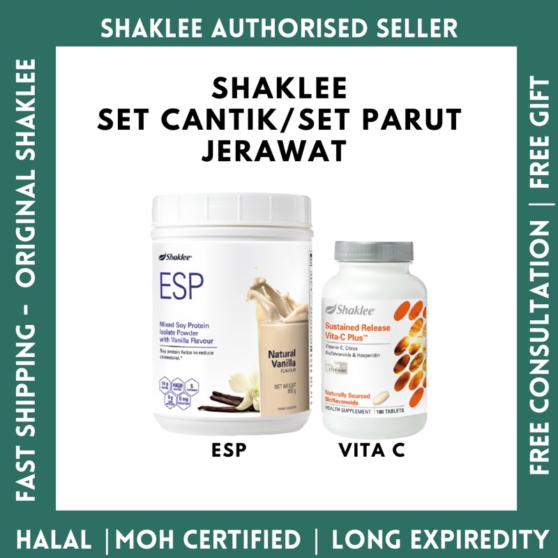 Original Hq Set Cantik Shaklee Hilangkanparut Jerawat Mencantikkan Kulit Esp Vit C Plus Shopee Malaysia