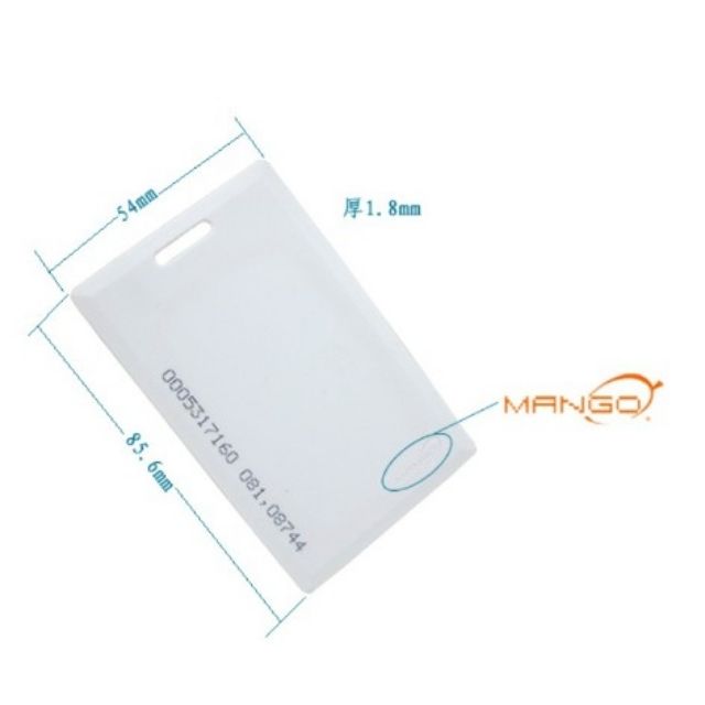 Mango RFID Card EM ID Door Access Card 1.8mm with running serial number
