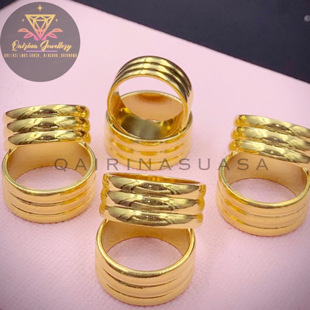 Hot Design Cincin Belah Rotan Licin Suasa Shopee Malaysia