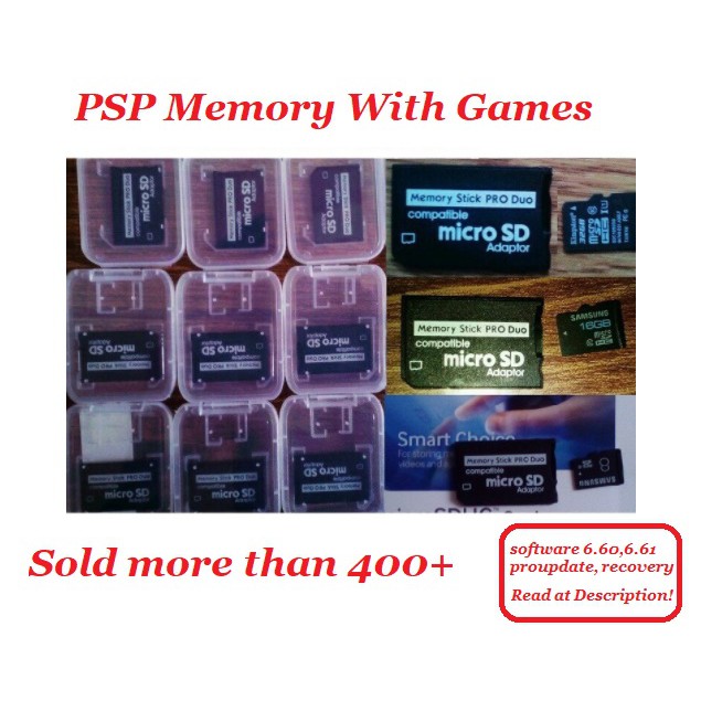 (Ready Stock) 16GB 32GB 64GB PSP Memory Card Pro Duo Memory Stick Games