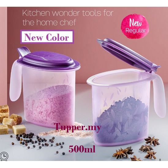 *1pc/2pcs*Tupperware Salt N Spice keeper storage Set 500ml Purple