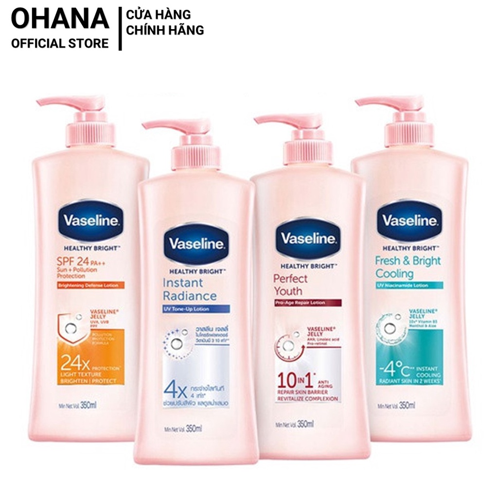 Vaseline Whitening Body Lotion 350ml / Bottle Vaseline Whitening Body