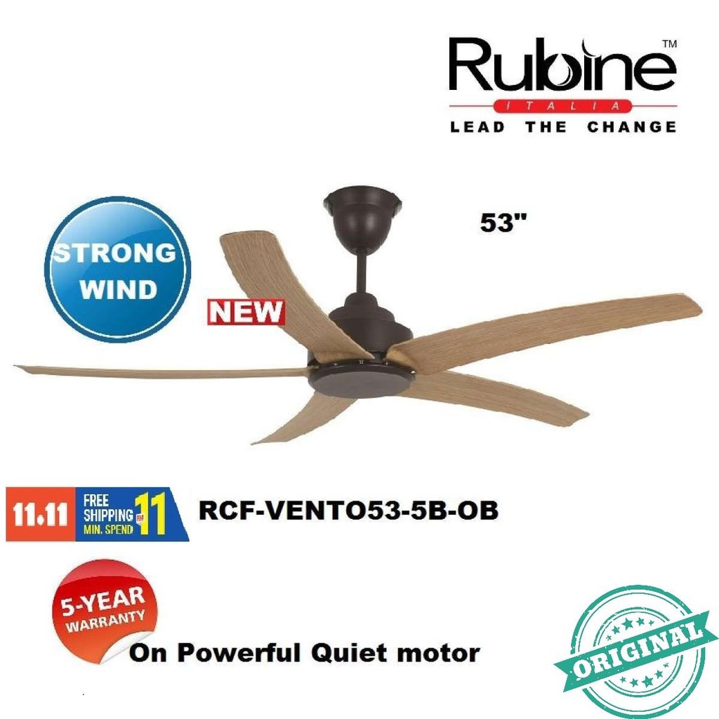 New Model 2018 Rubine Rcf Vento42 5b Ob Decorative Ceiling Fan