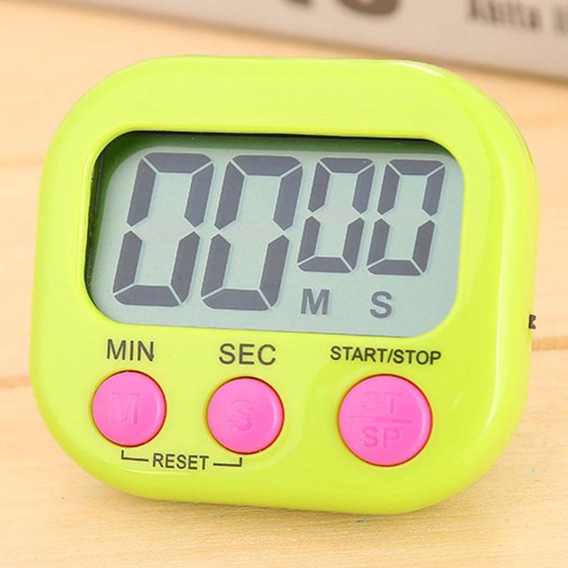 Digital Kitchen Timer Large LCD Display Loud Alarm Magnetic Backing Stand for Cooking Sport Stopwatch Countdown Tool