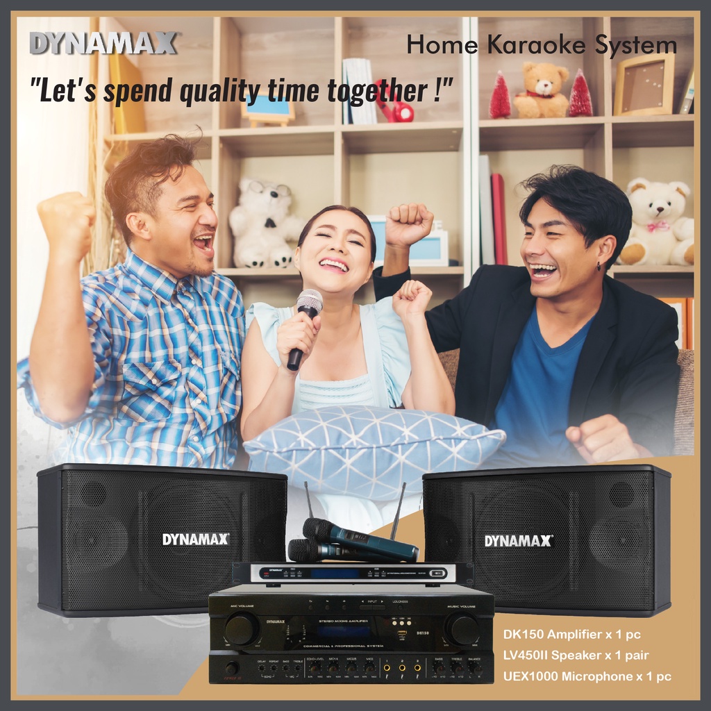 DYNAMAX DK150 150W Karaoke Amplifier with Bluetooth,Key Control,HDMI