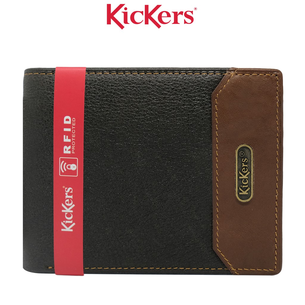 Kickers Genuine Cowhide Leather MultiColor RFID Protection Wallet With