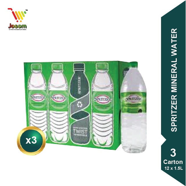 Spritzer Mineral Water (12 x 1.25L) X 3 Carton [KL &amp; Selangor Delivery Only]