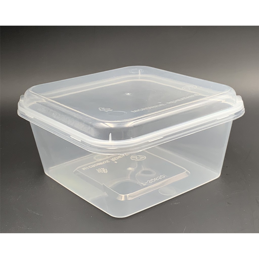 SQ 650 Square Disposable Plastic Food Container [ 50sets± ] TAGE TSQ