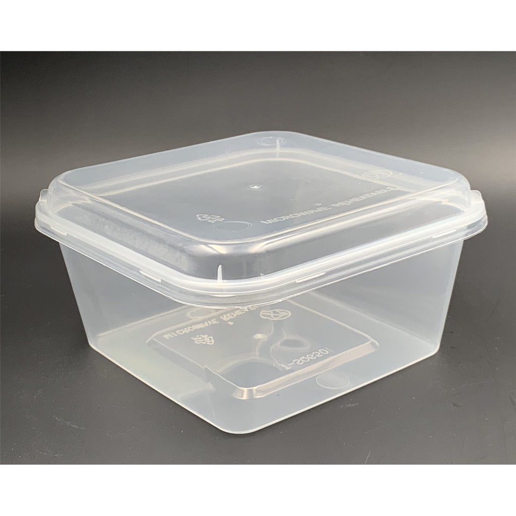 SQ 650 Square Disposable Plastic Food Container [ 50sets± ] TAGE TSQ ...