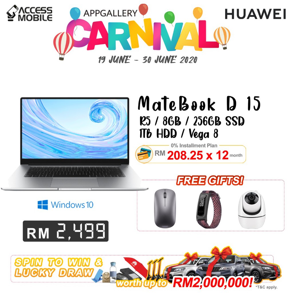 HUAWEI MateBook D15 R5 | Shopee Malaysia